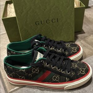 Gucci Black and Green Sneakers